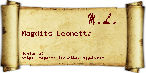 Magdits Leonetta névjegykártya